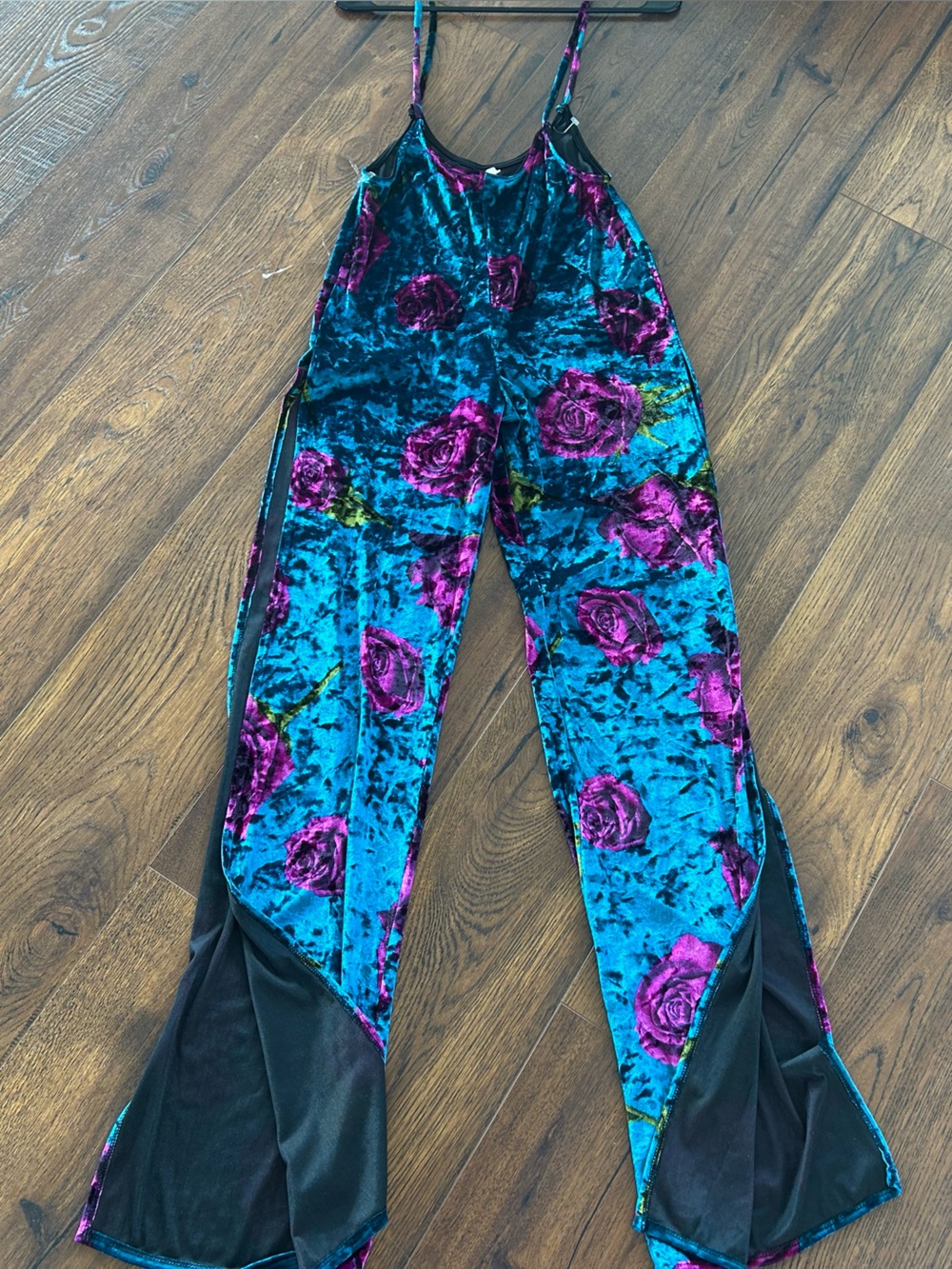 Crushed Velvet Vibrant Festival Underbust Jumpsuit